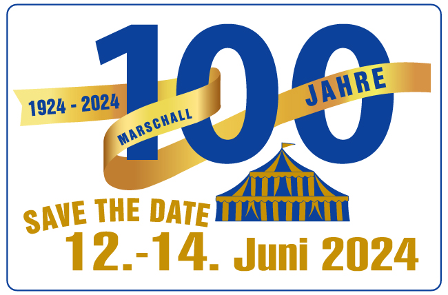 Firmenjubiläum 2024 100 Jahre Marschall. Gefeiert wird im Juni mit einem großen Event. Ein Meilenstein in der Firmengeschichte.